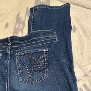 147.   Wrangler Q baby Women's embroidered Boot Cut Jeans - Blue